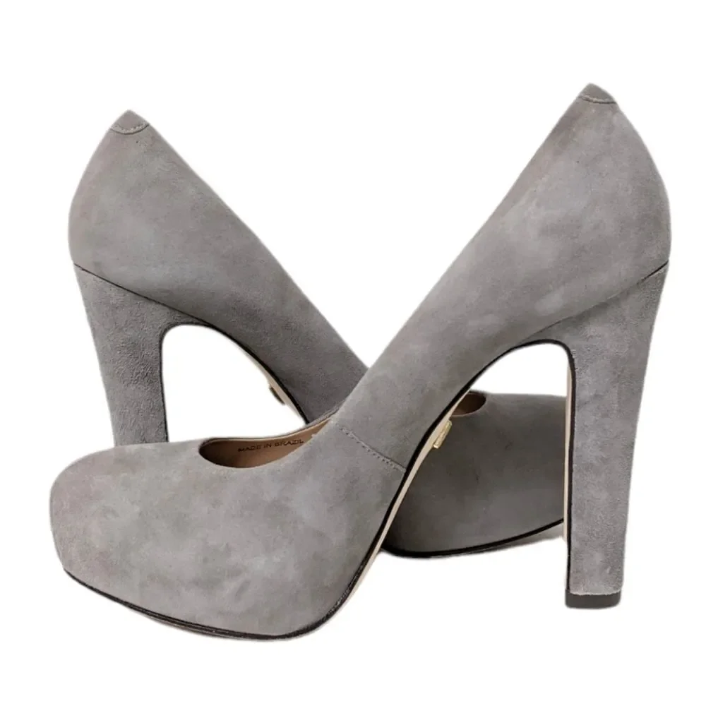POUR LA VICTOIRE Suede Platform Minimalist Heels 8